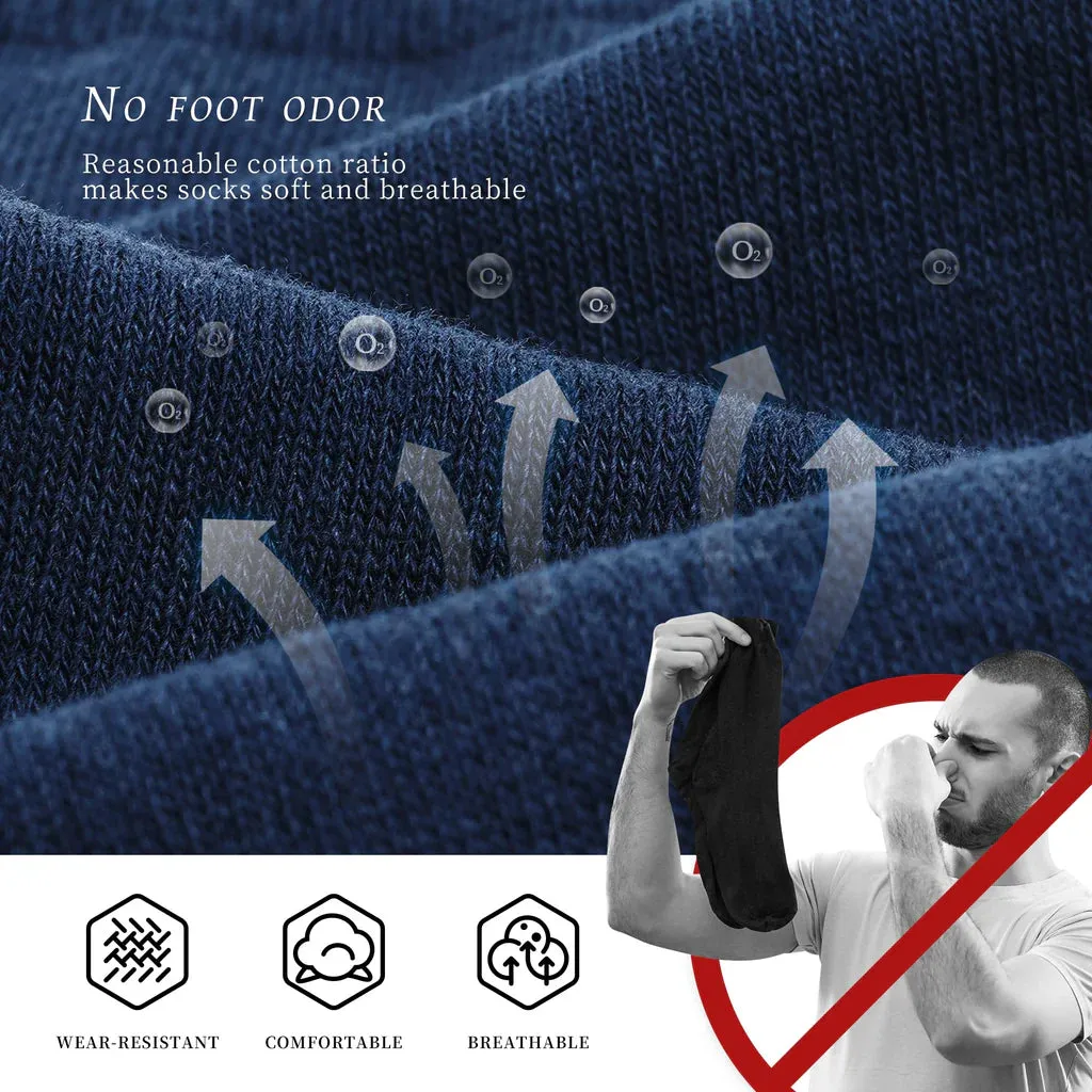 10 Pcs Navy Blue Men's Smart Dress Socks