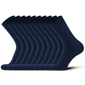 10 Pcs Navy Blue Men's Smart Dress Socks