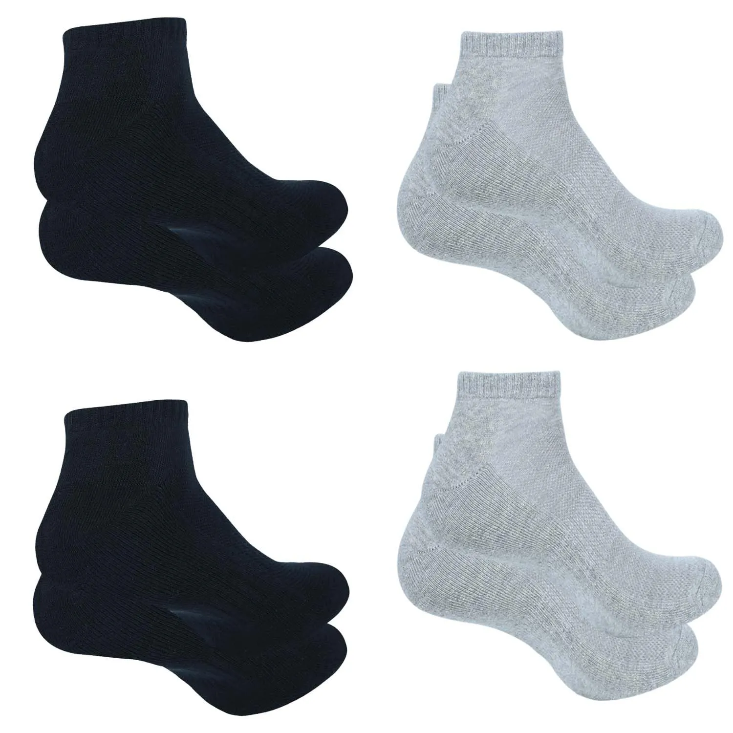 Ankle Socks for Men|Sneaker Socks|Low Cut Cotton Blend Sock|Athletic Sock Gym Activewear Everyday Sock|Pack of 4