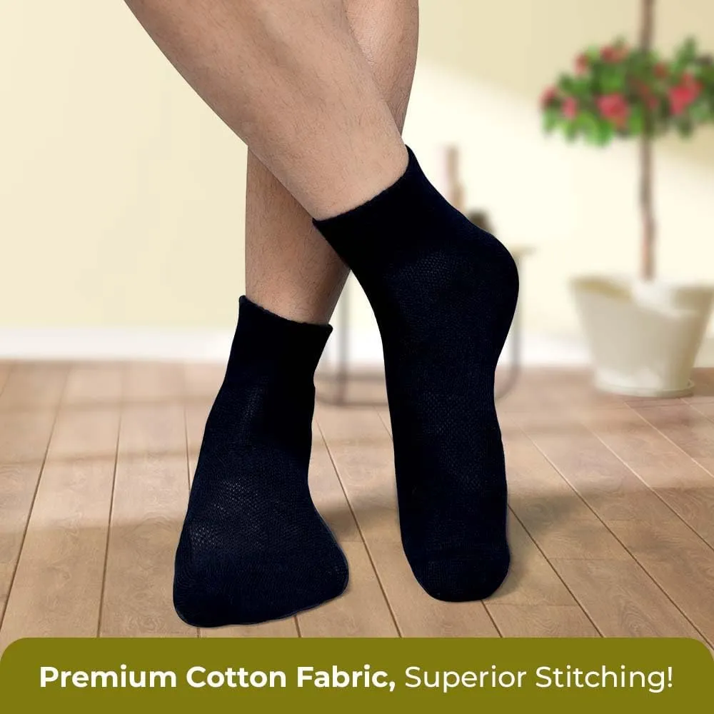 Ankle Socks for Men|Sneaker Socks|Low Cut Cotton Blend Sock|Athletic Sock Gym Activewear Everyday Sock|Pack of 4