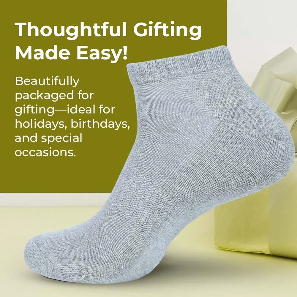 Ankle Socks for Men|Sneaker Socks|Low Cut Cotton Blend Sock|Athletic Sock Gym Activewear Everyday Sock|Pack of 4