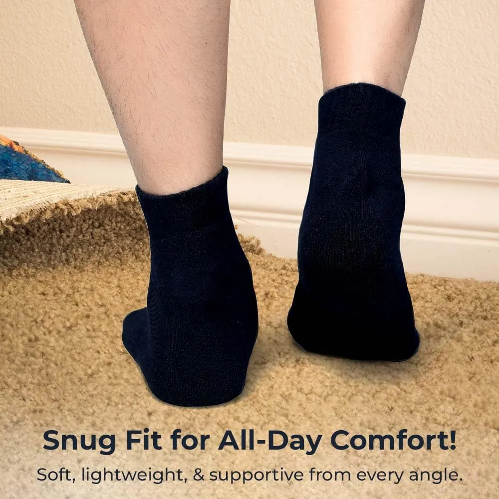 Ankle Socks for Men|Sneaker Socks|Low Cut Cotton Blend Sock|Athletic Sock Gym Activewear Everyday Sock|Pack of 4