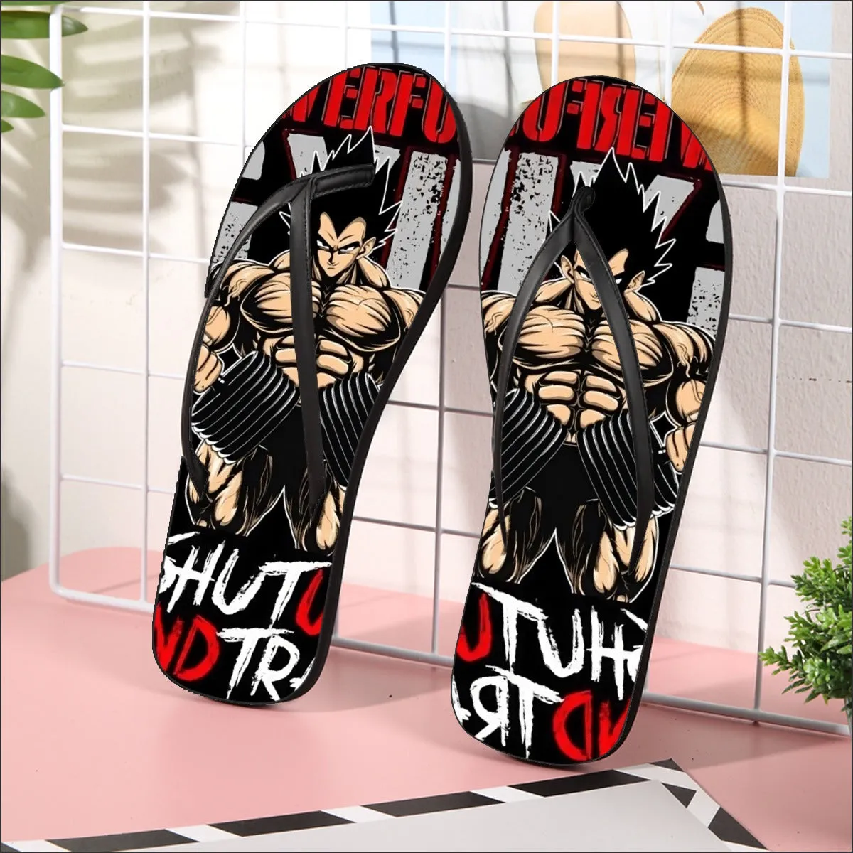 Awesome Training To Beat Goku Flip Flops