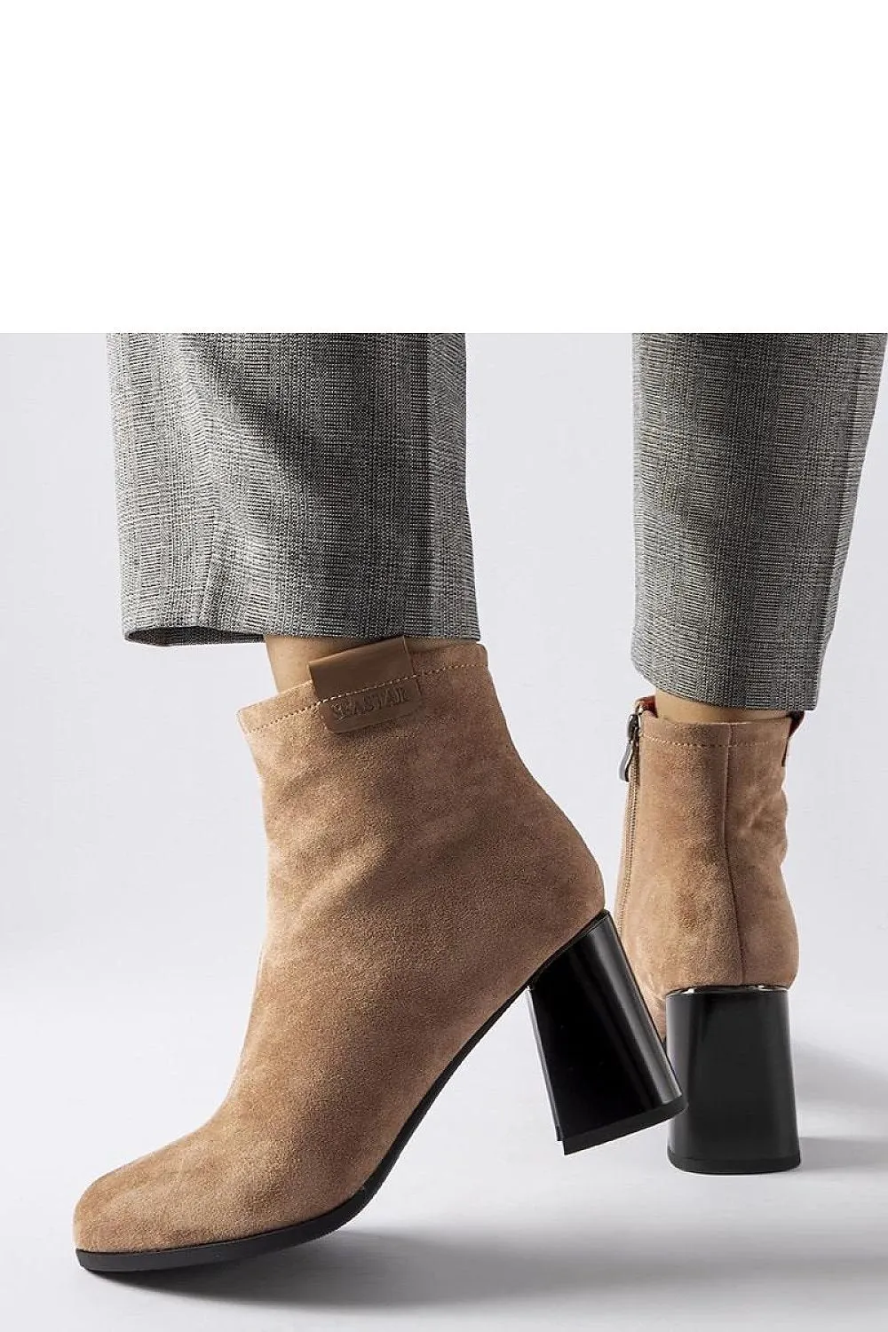 Beige elegant stiletto boots