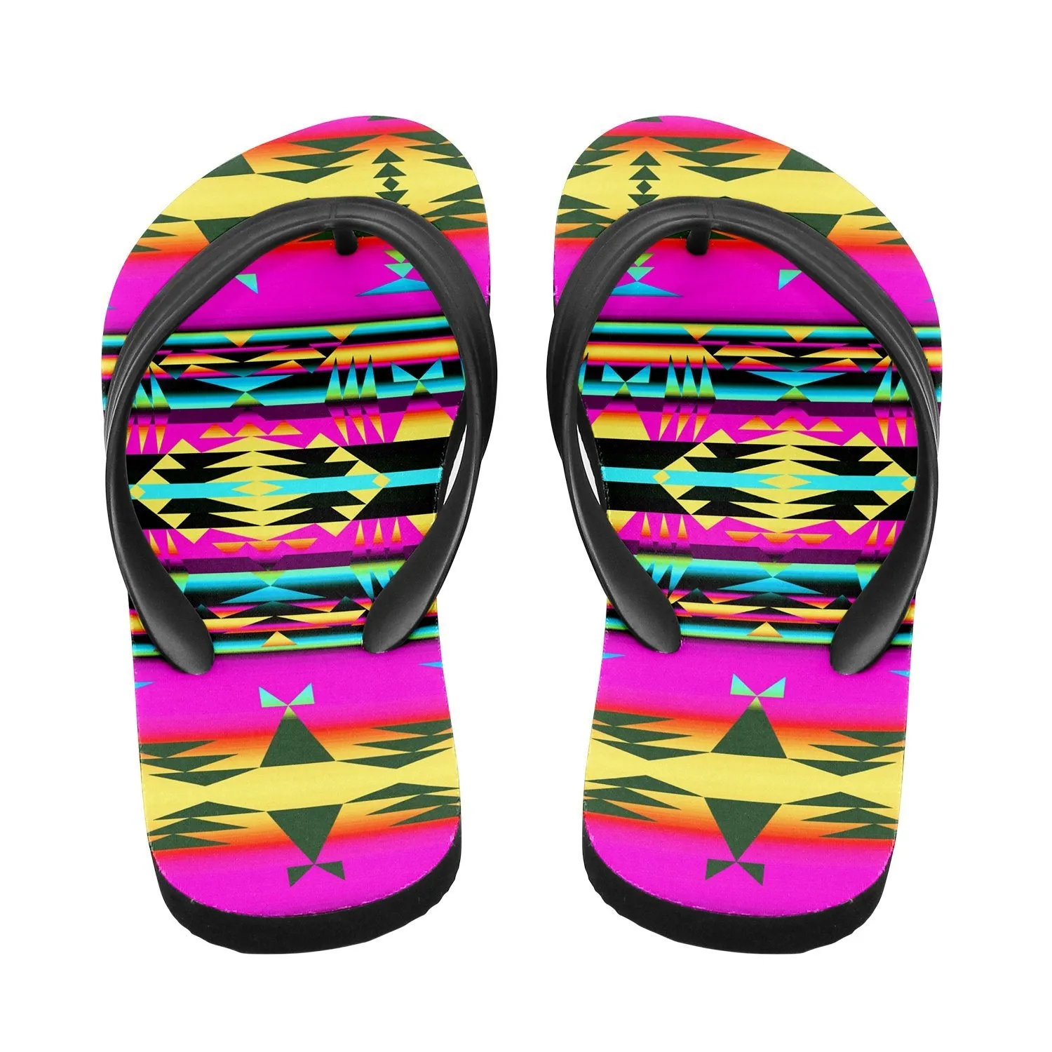 Between the Sunset Mountains Flip Flops