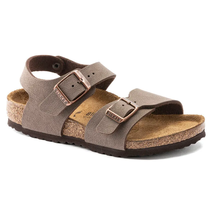 Birkenstock Boy's Mocha New York Birko-Flor Nubuck Sandals