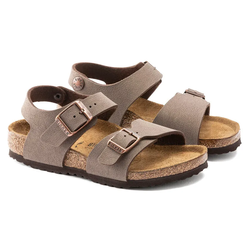 Birkenstock Boy's Mocha New York Birko-Flor Nubuck Sandals
