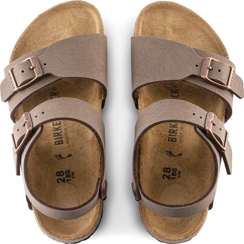 Birkenstock Boy's Mocha New York Birko-Flor Nubuck Sandals