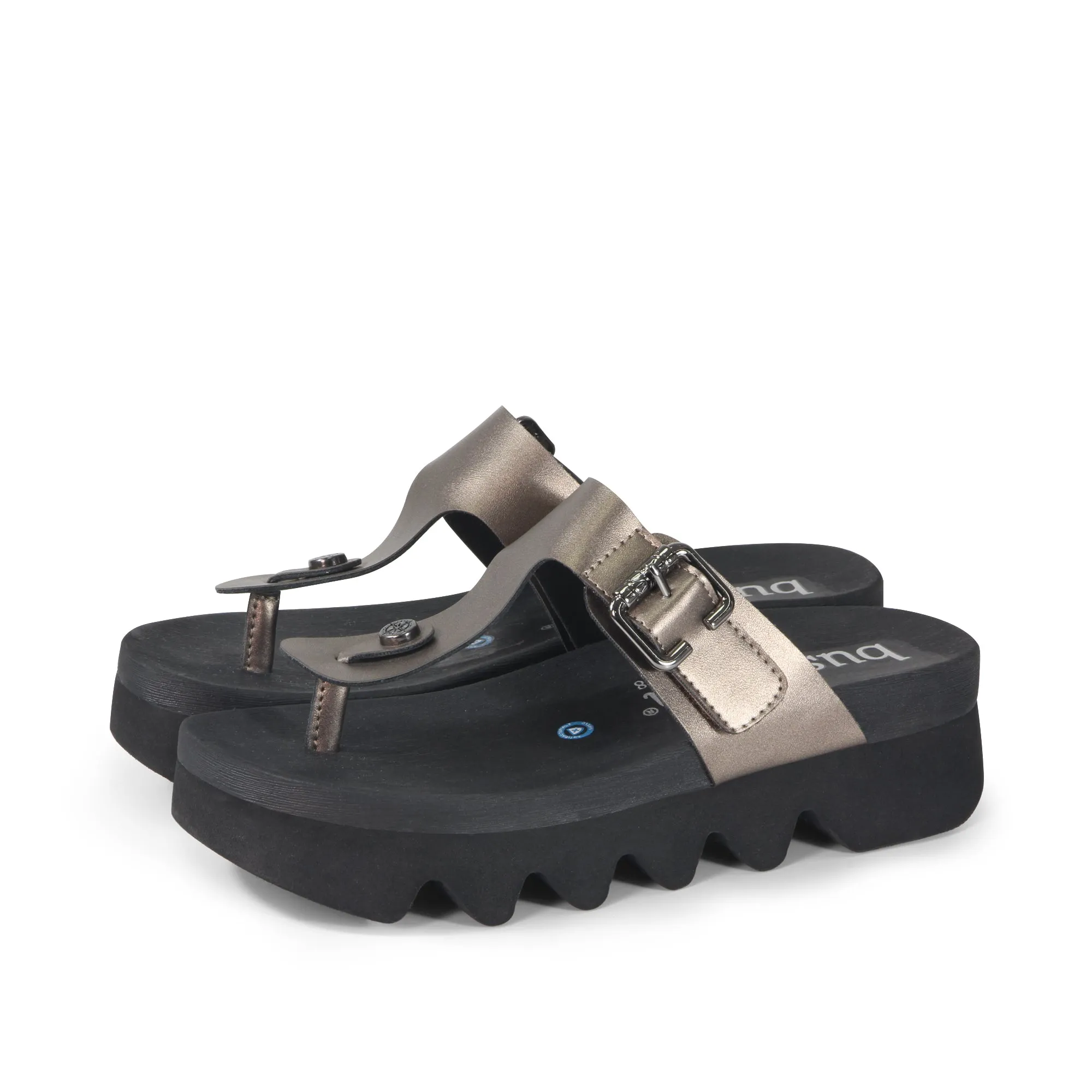 Capri T-Strap Flip-Flops (Pewter)