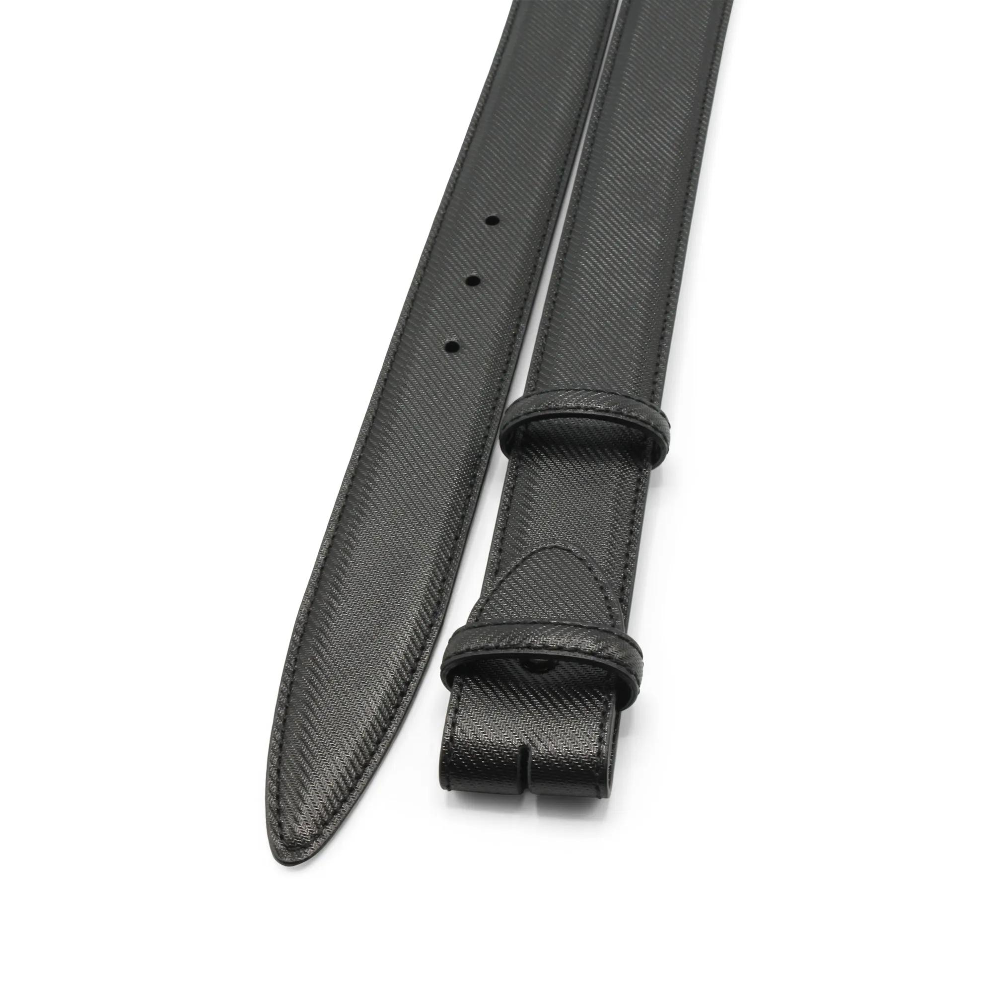 Carbon Fibre Effect Leather Belt Strap