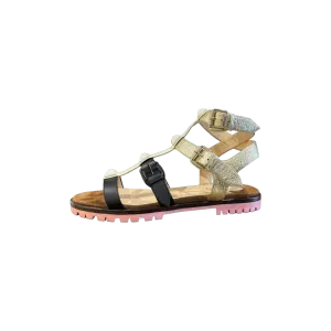 Christian Louboutin Nappa Studded Rock & Buckle Flats (Size 39.5)