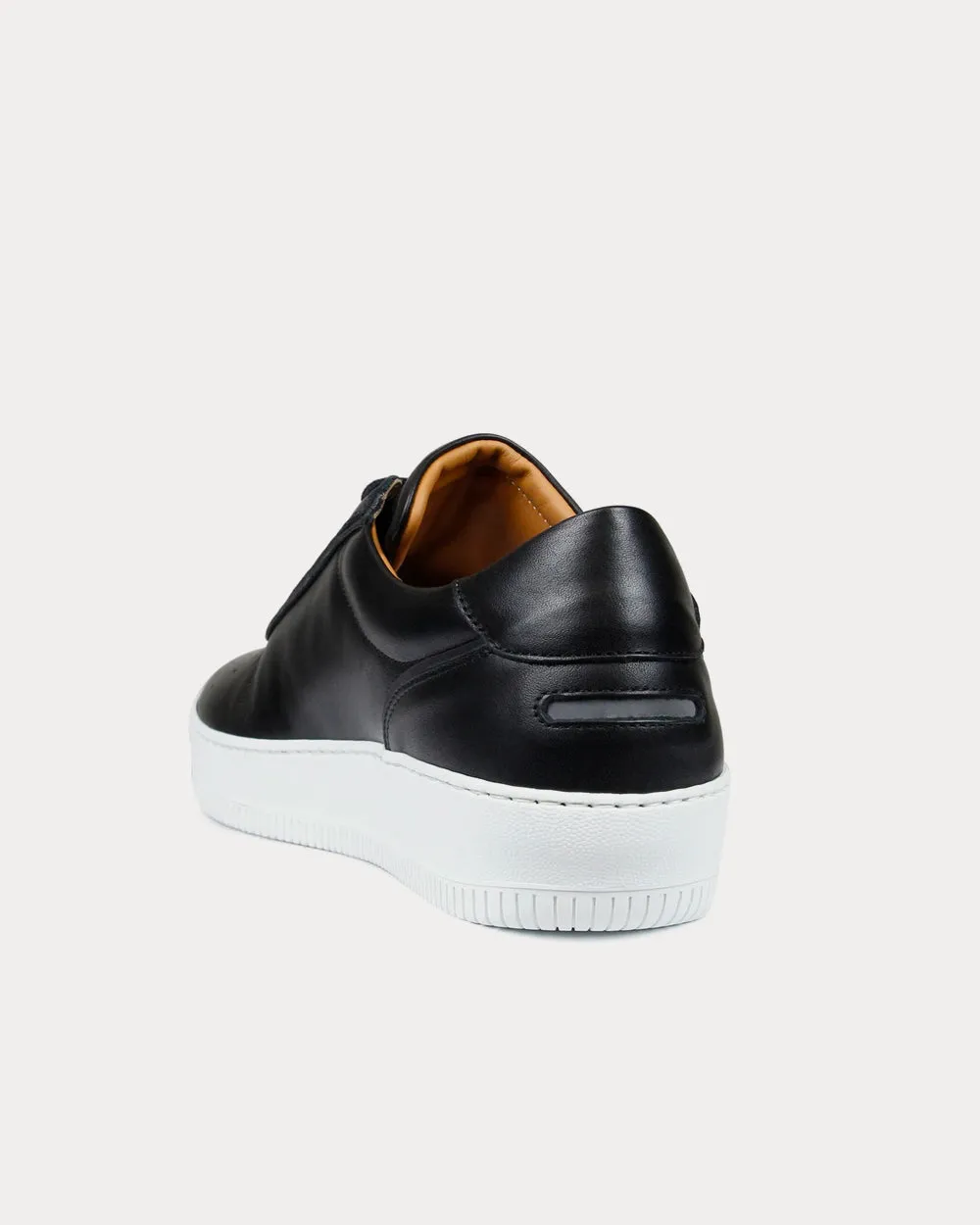 Clement Leather Tonal Black Low Top Sneakers