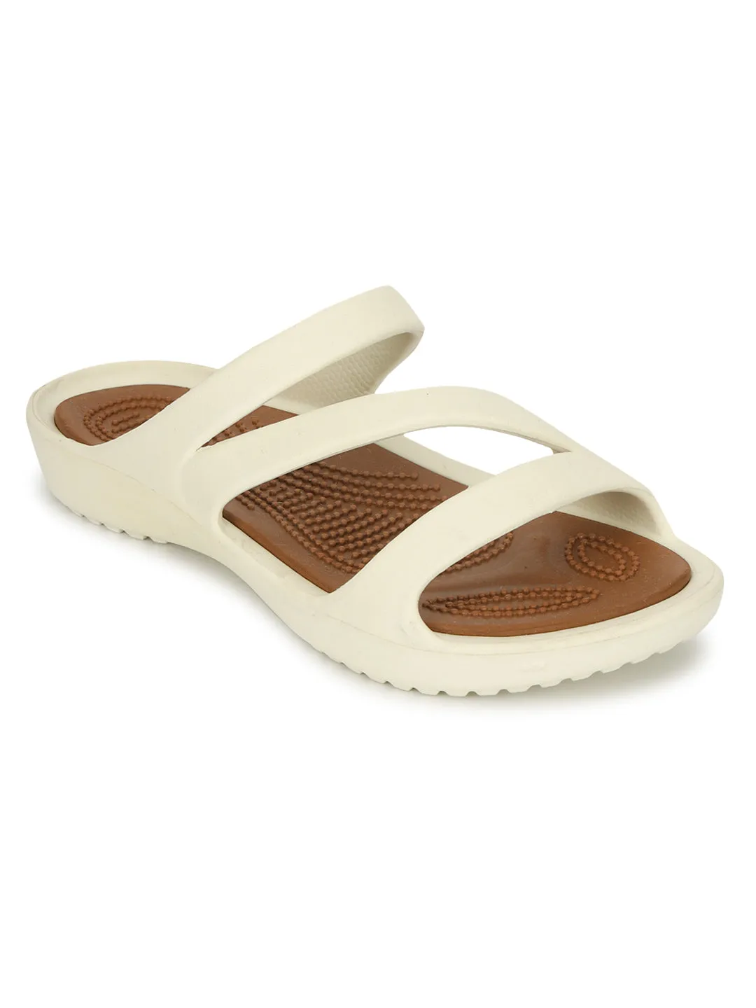 Cream Stylish Slip-On Flats For Women (TC-LFLAT1-CRM)
