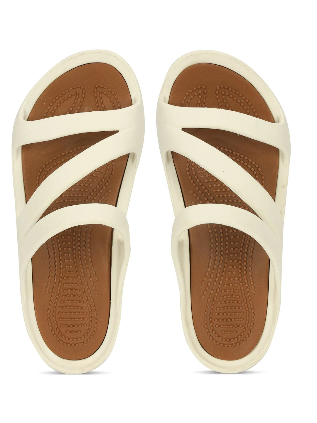Cream Stylish Slip-On Flats For Women (TC-LFLAT1-CRM)