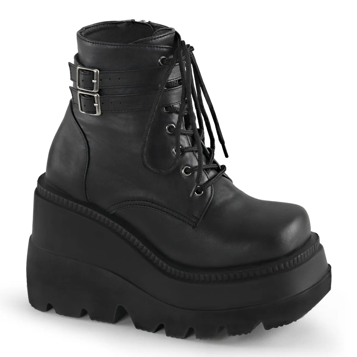 Demonia Shaker-52 Wedge Platform Ankle Boot