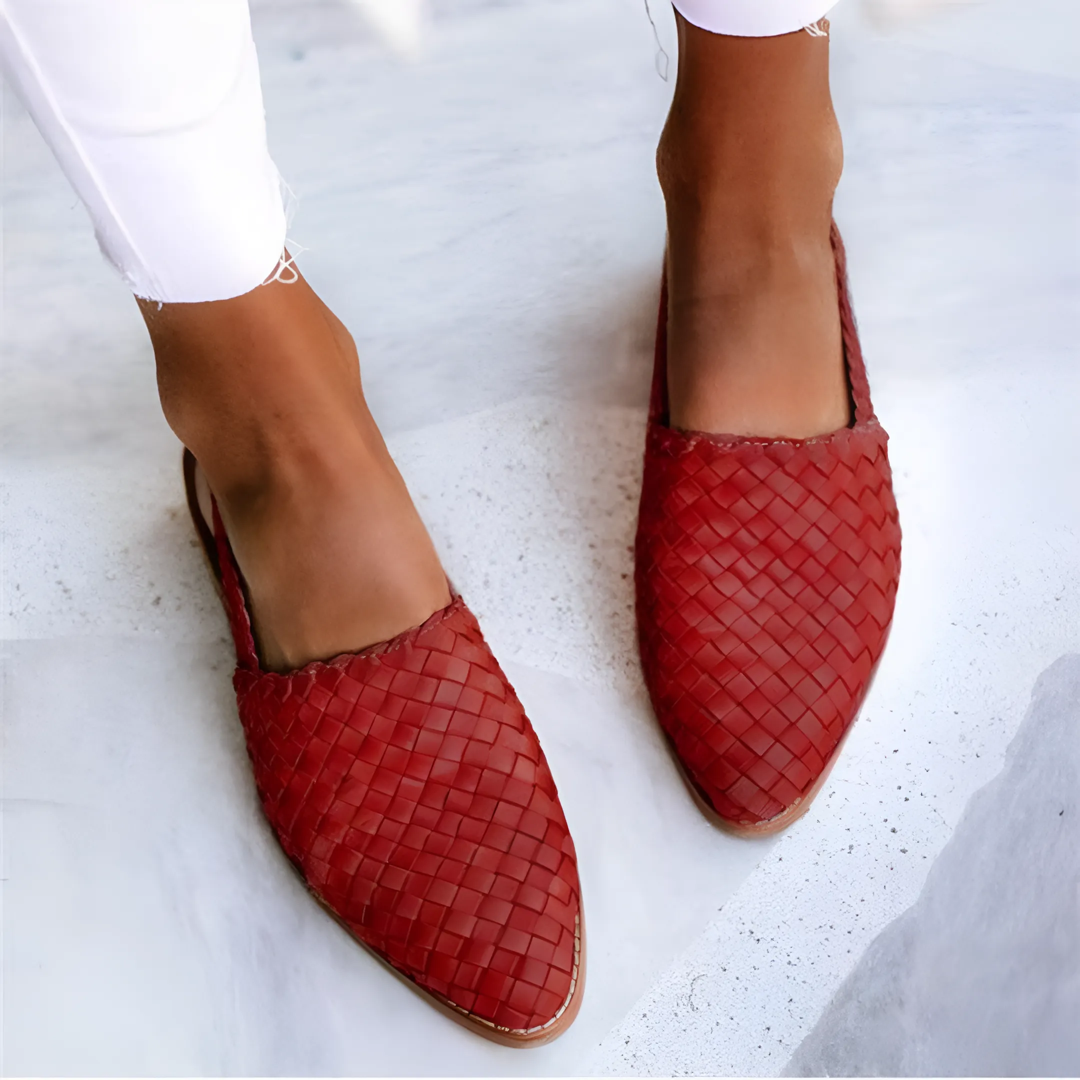 Diana  Artisan Woven Flat Sandals