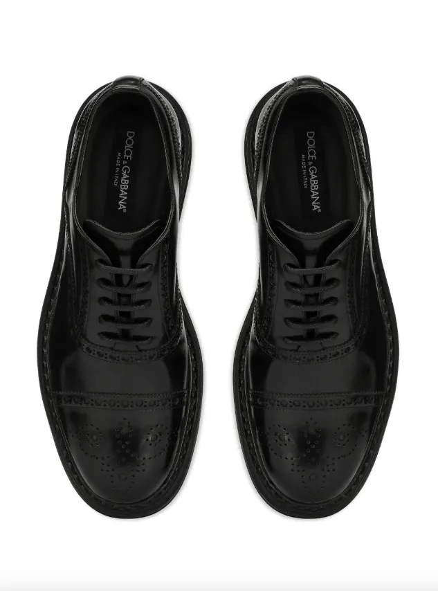 Dolce & Gabbana Francesina leather derby shoes