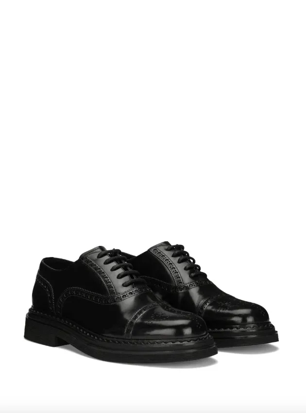 Dolce & Gabbana Francesina leather derby shoes