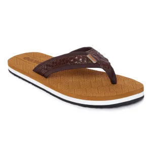 Eeken EFBGO2408 Tan Lightweight Washable Dailywear Durable Flip Flops For Men