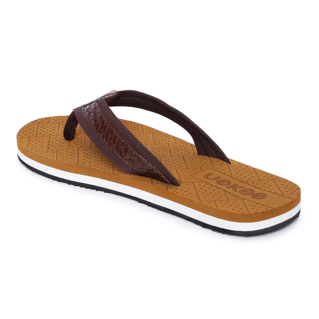 Eeken EFBGO2408 Tan Lightweight Washable Dailywear Durable Flip Flops For Men