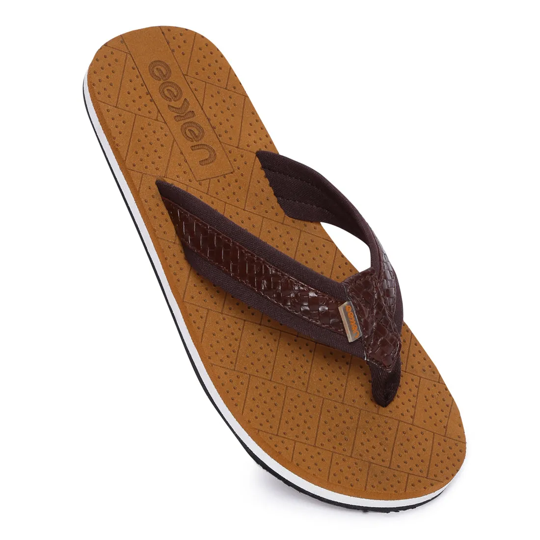 Eeken EFBGO2408 Tan Lightweight Washable Dailywear Durable Flip Flops For Men