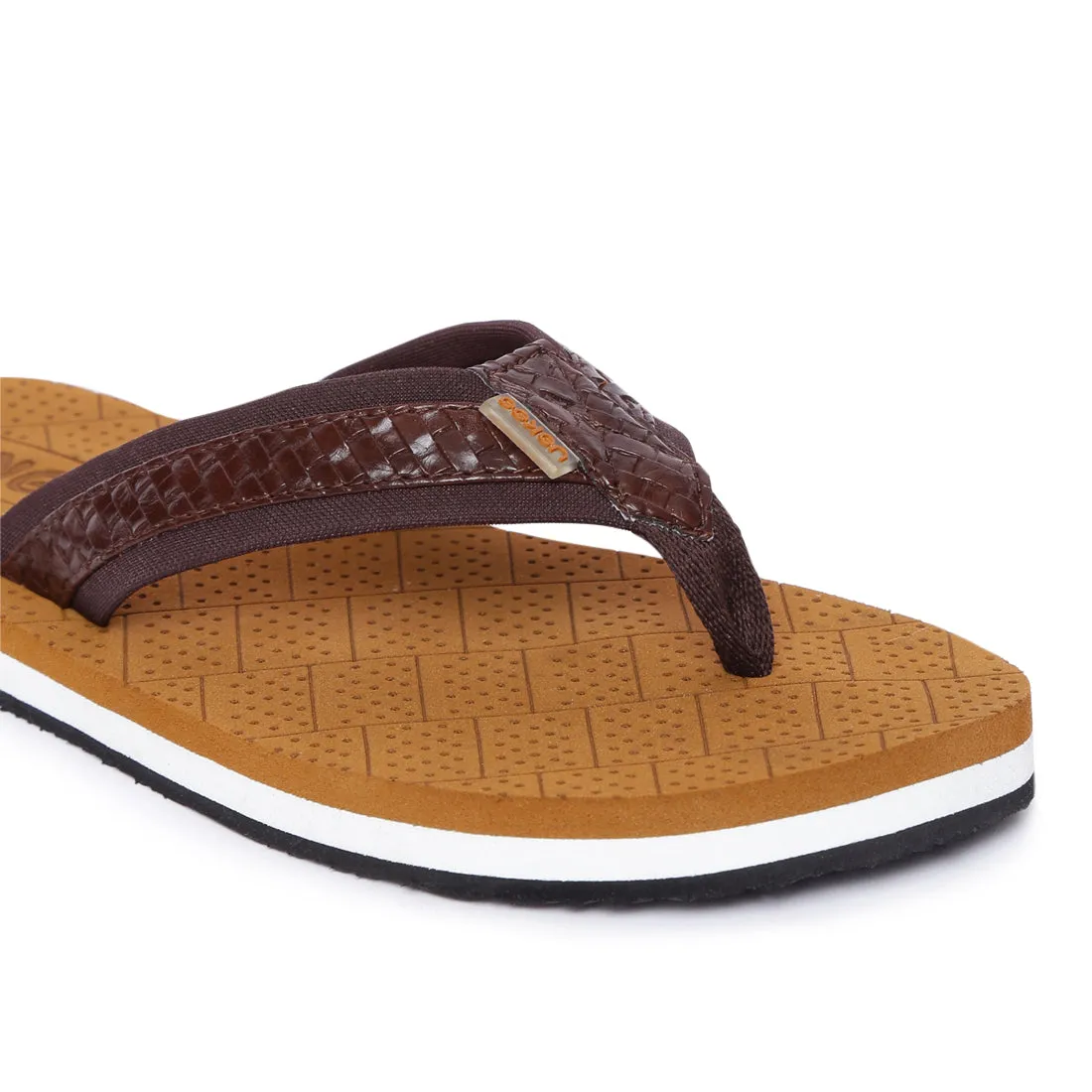 Eeken EFBGO2408 Tan Lightweight Washable Dailywear Durable Flip Flops For Men