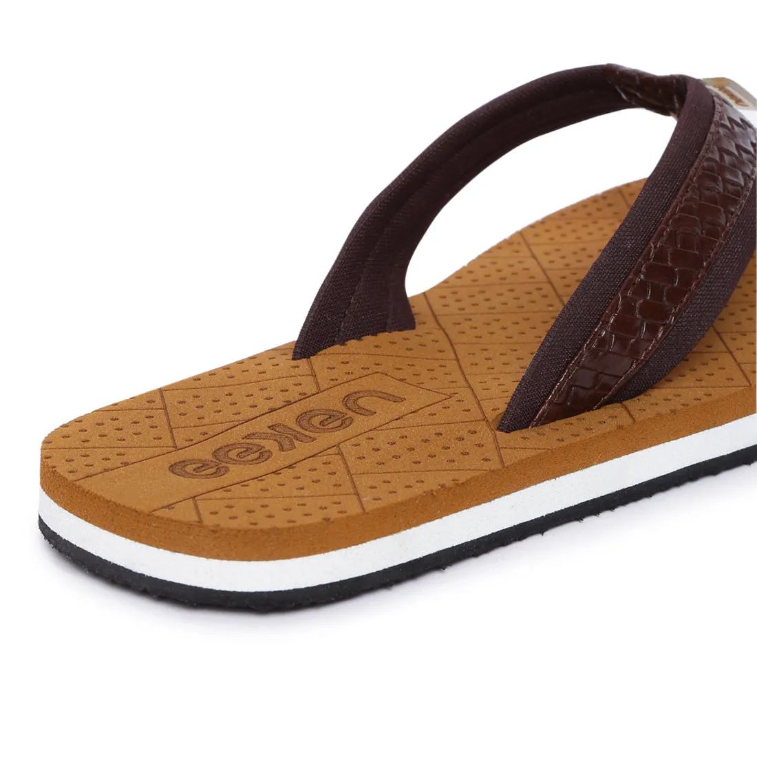 Eeken EFBGO2408 Tan Lightweight Washable Dailywear Durable Flip Flops For Men