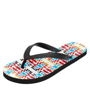 Fire Colors and Sky Flip Flops