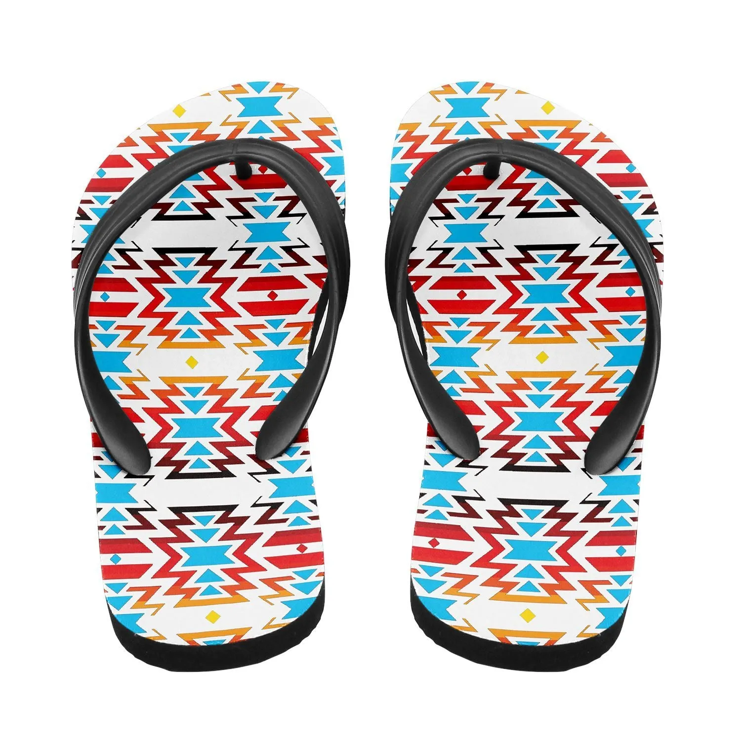 Fire Colors and Sky Flip Flops