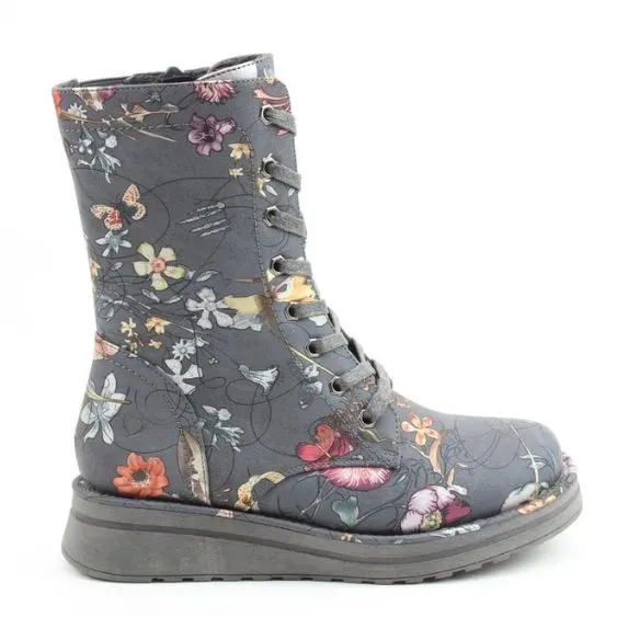 Heavenly Feet" Martina Grey Fantasy"Lace Up Ankle Boot