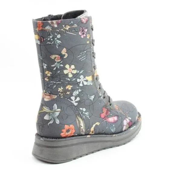 Heavenly Feet" Martina Grey Fantasy"Lace Up Ankle Boot