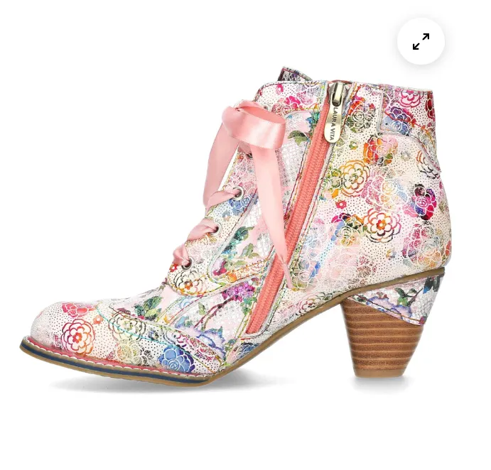 Laura Vita "Alcizeeo 01" Leather  Ankle Boots in Rose