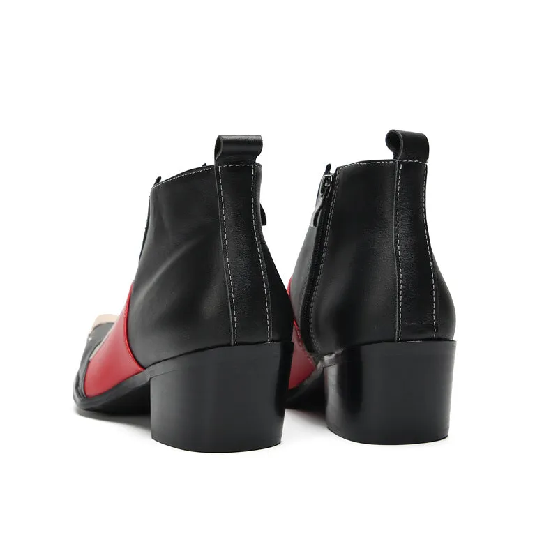 Martin boots men's British style high top thick sole increased workwear leather boots men's genuine leather high motorcycle trendy men's boots