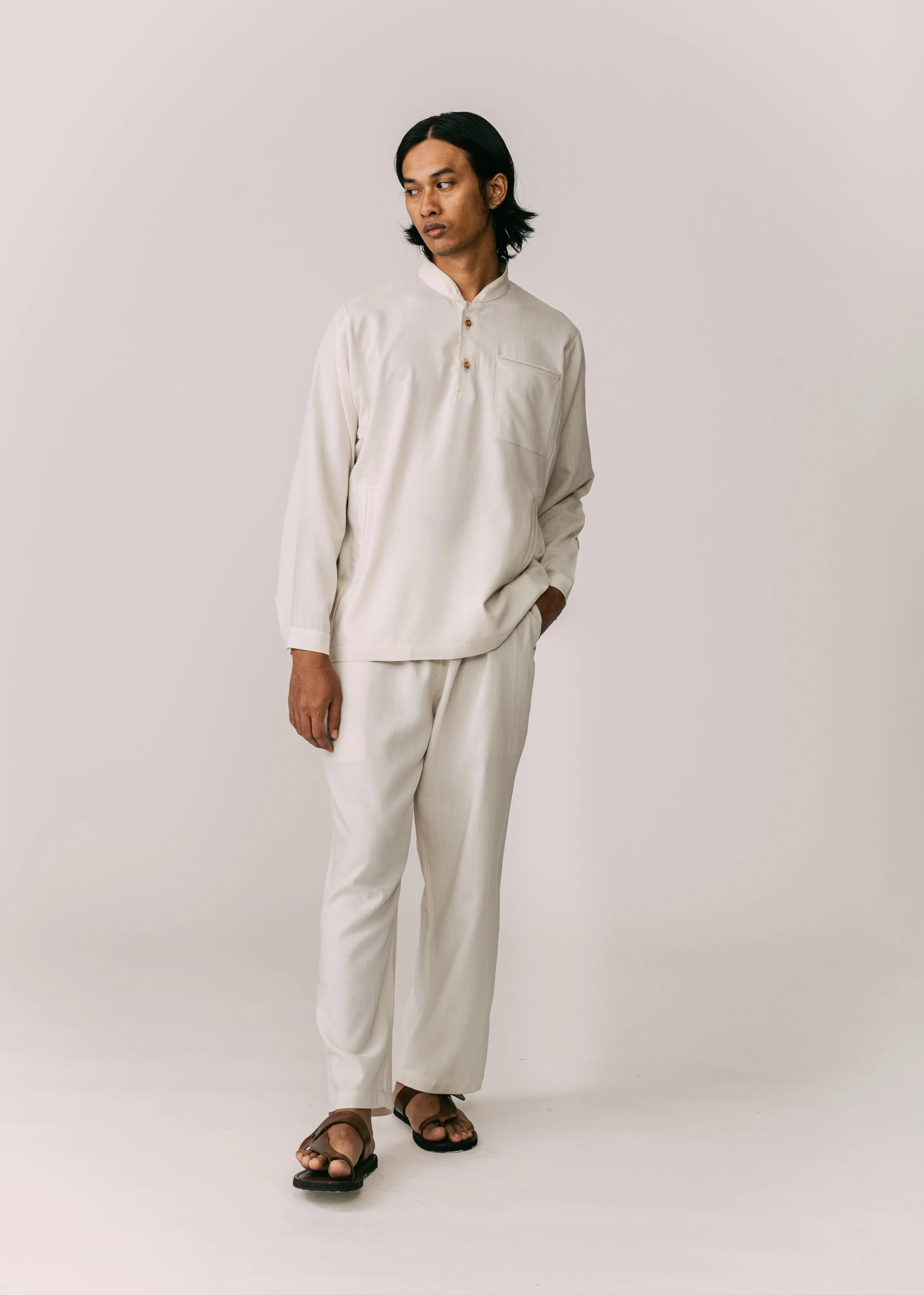 Men: Terus Straight Pants (Beige)