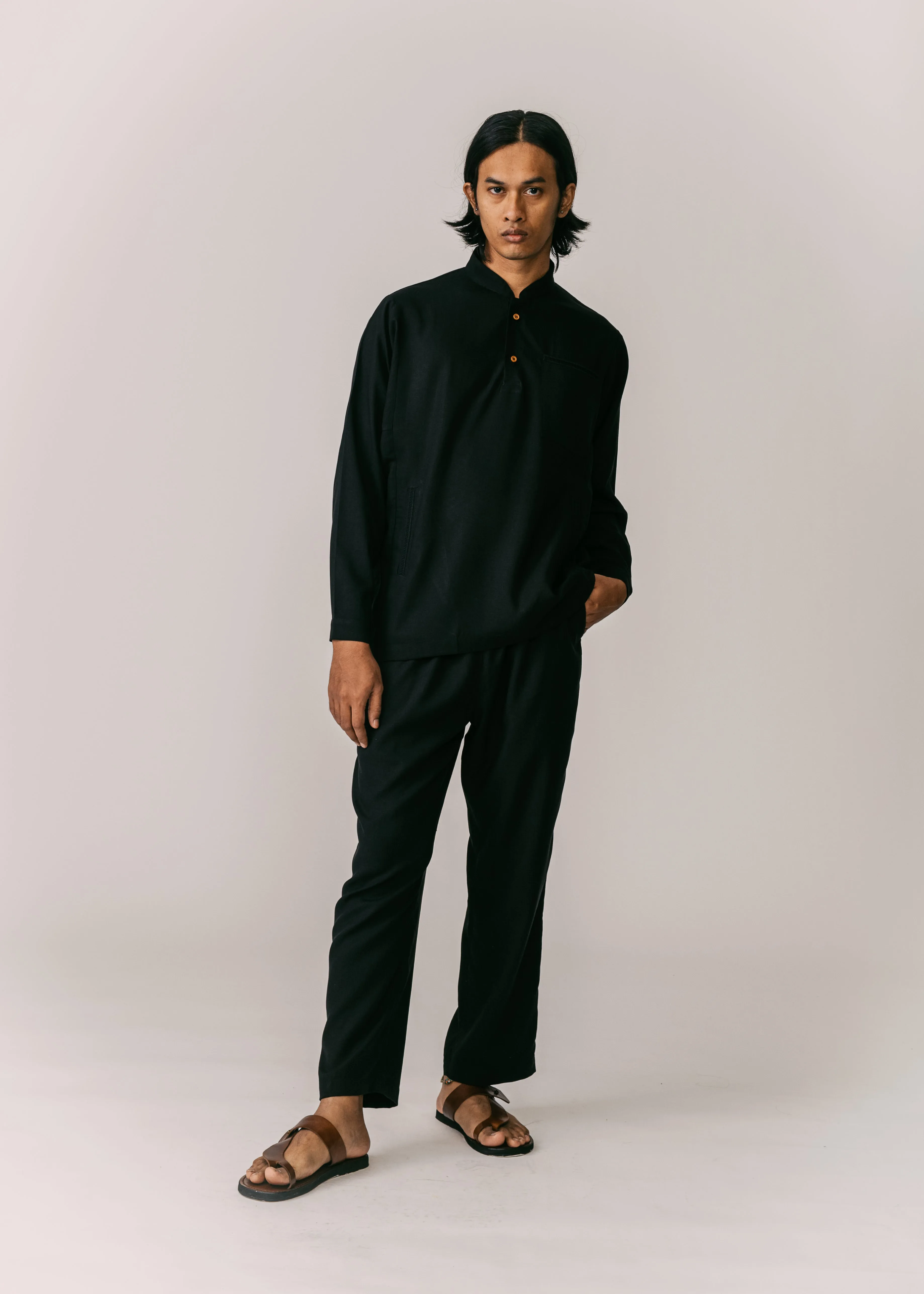 Men: Terus Straight Pants (Black)