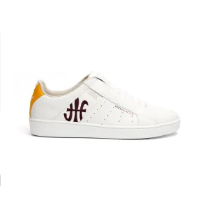 Men's Icon Genesis Crown White Yellow Purple Leather Sneakers 01992-036
