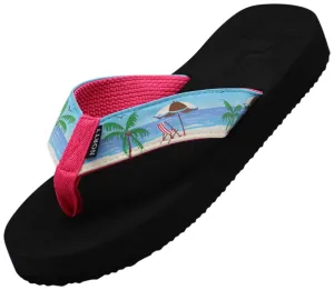 Norty Womens Resort Sandal Flip Flop By the Shore