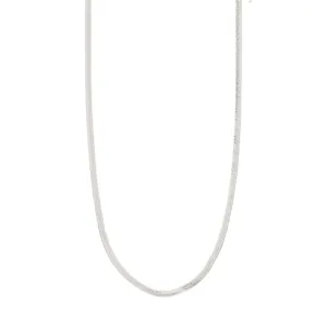 Pilgrim JOANNA recycled flat snake chain necklace silver-plated
