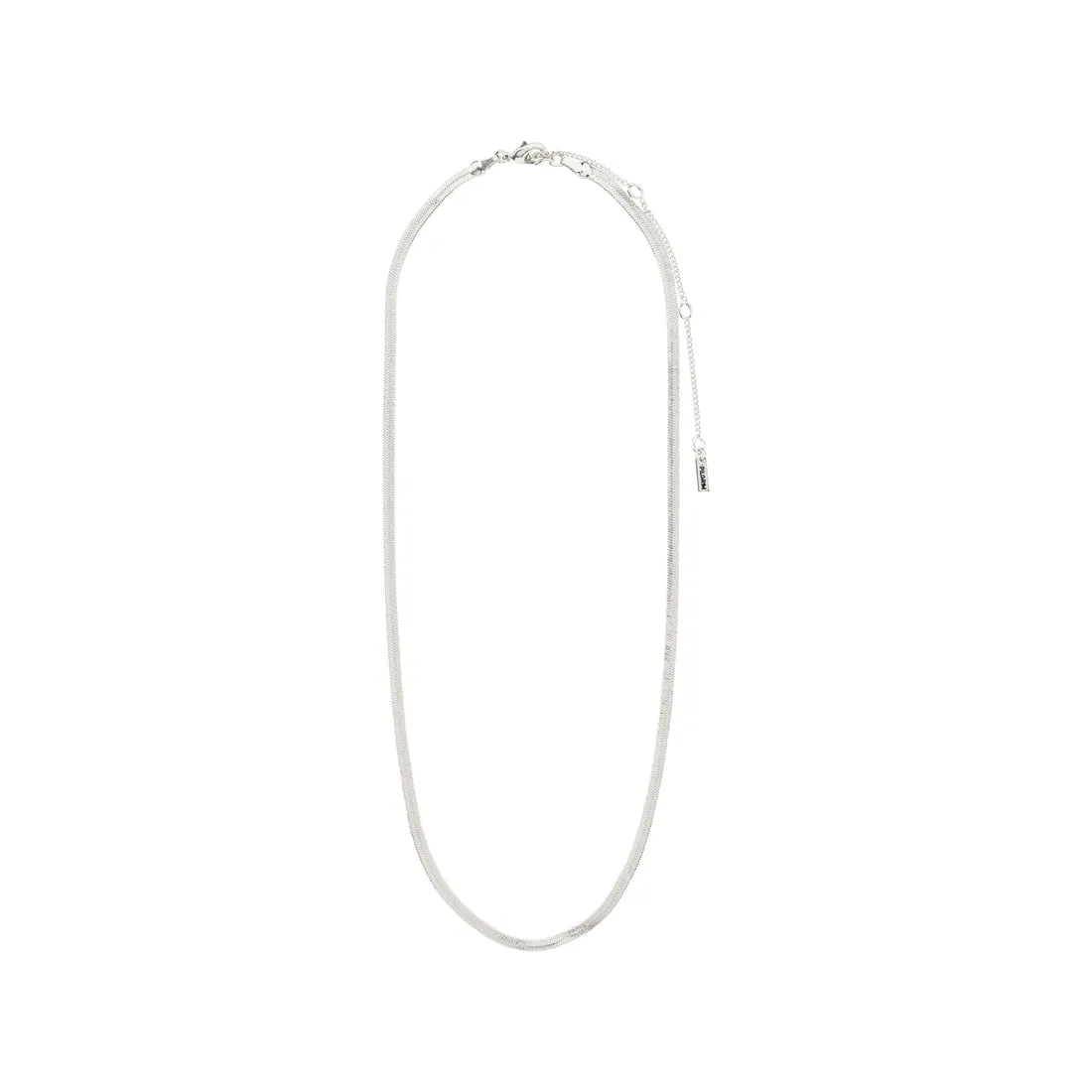 Pilgrim JOANNA recycled flat snake chain necklace silver-plated
