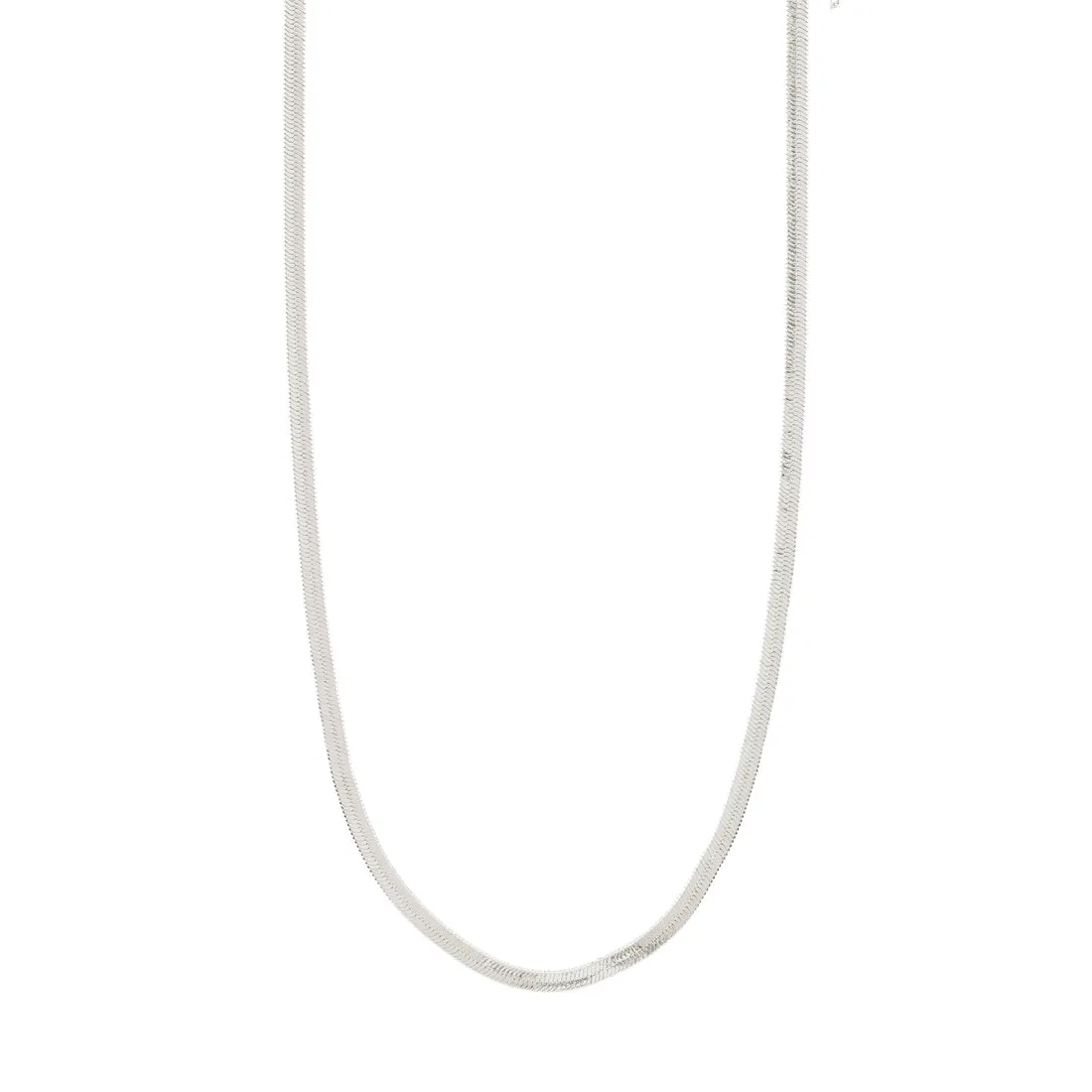 Pilgrim JOANNA recycled flat snake chain necklace silver-plated