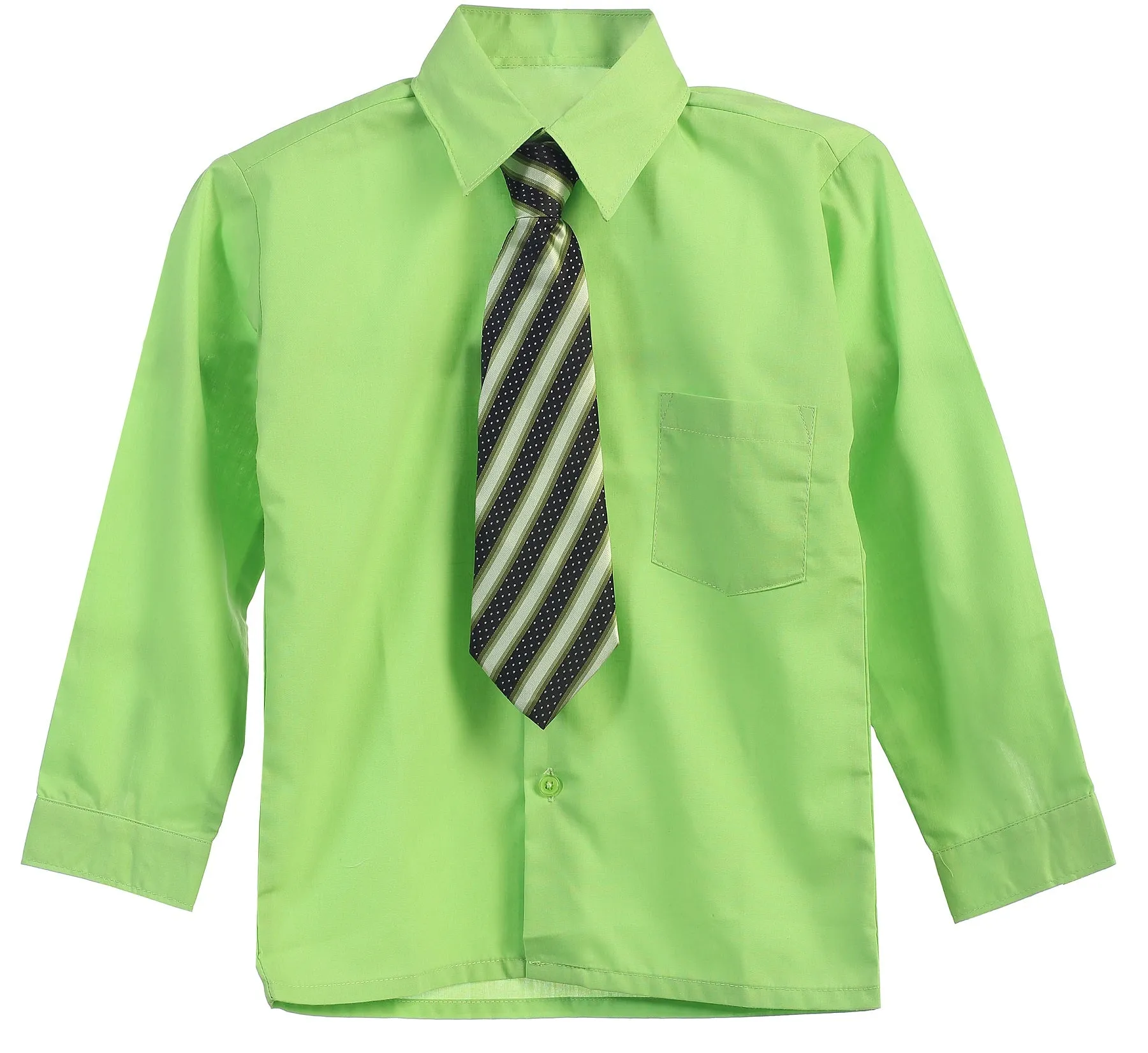 Rafael Big Boys Tie Long Sleeve Dress Shirt 8-20