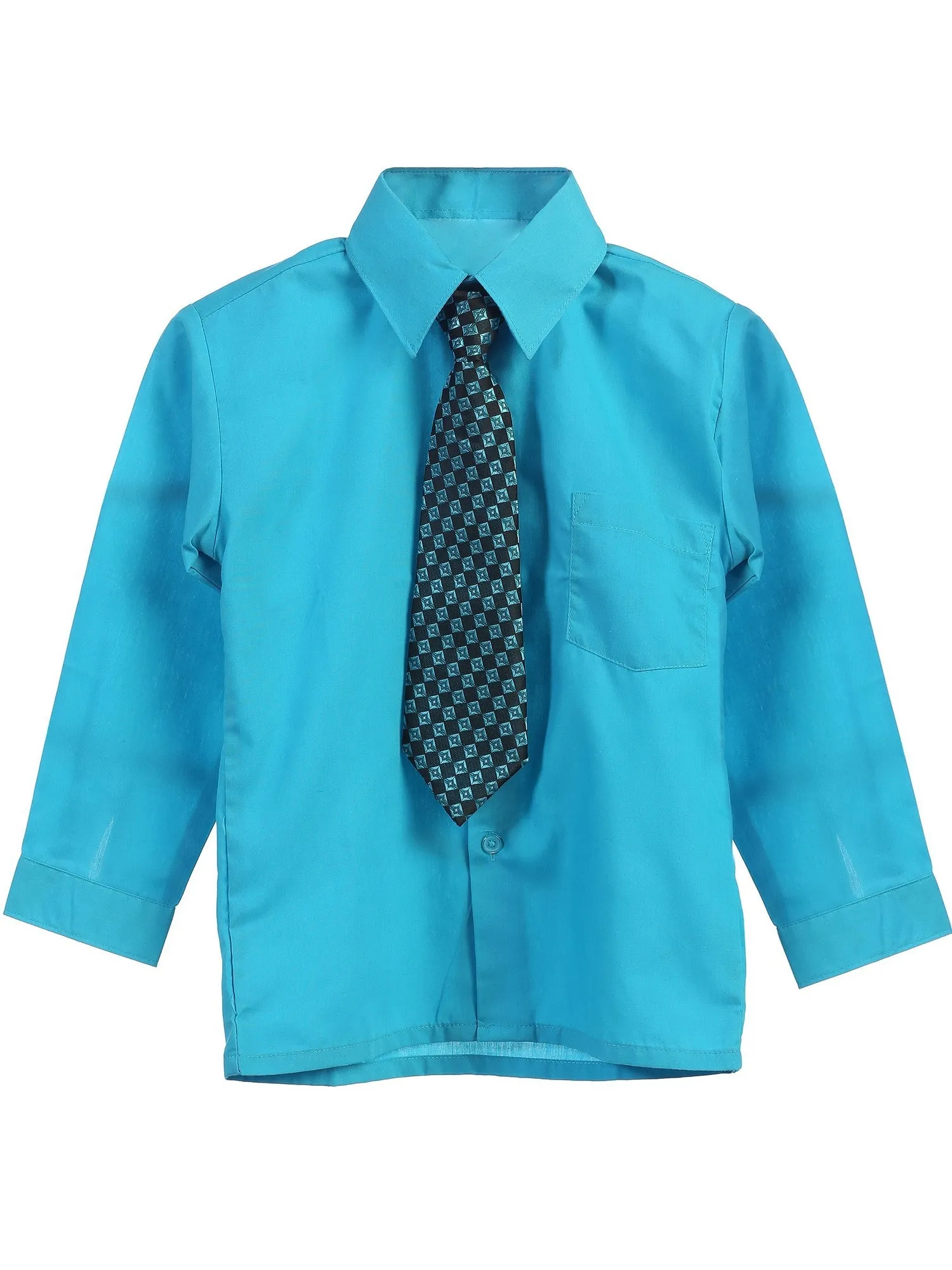 Rafael Big Boys Tie Long Sleeve Dress Shirt 8-20