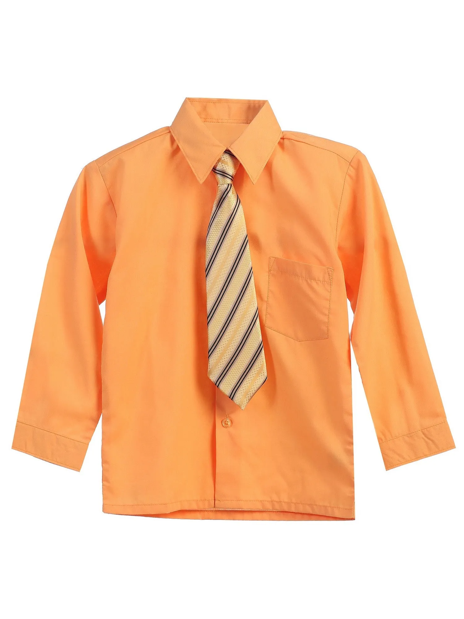 Rafael Big Boys Tie Long Sleeve Dress Shirt 8-20