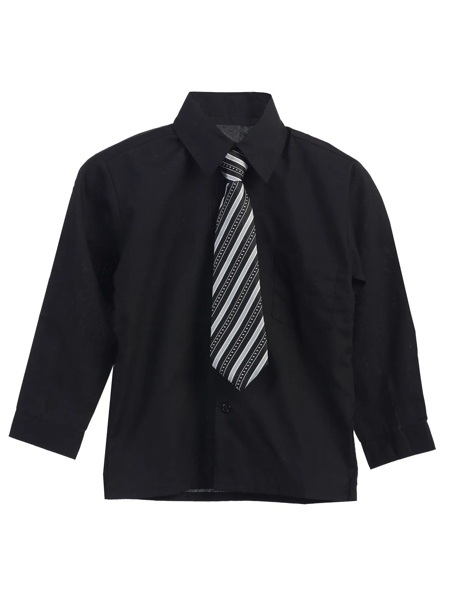 Rafael Big Boys Tie Long Sleeve Dress Shirt 8-20