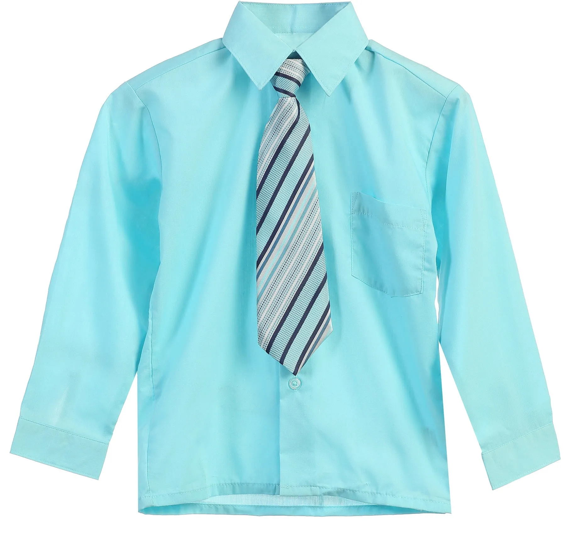 Rafael Big Boys Tie Long Sleeve Dress Shirt 8-20