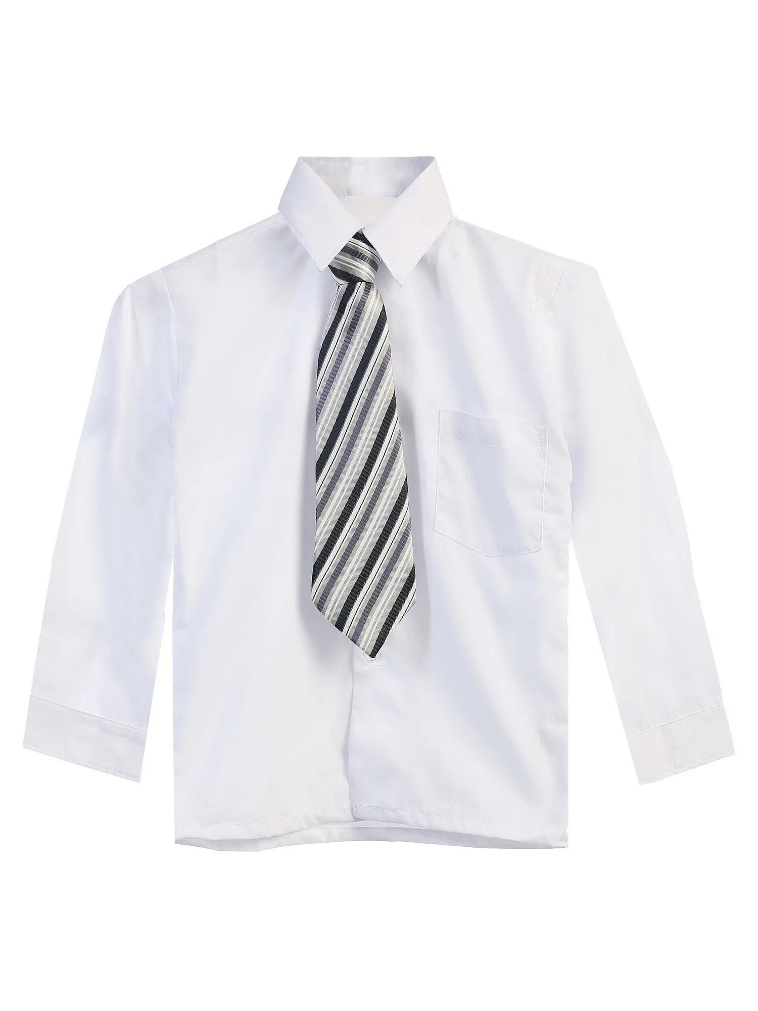 Rafael Big Boys Tie Long Sleeve Dress Shirt 8-20