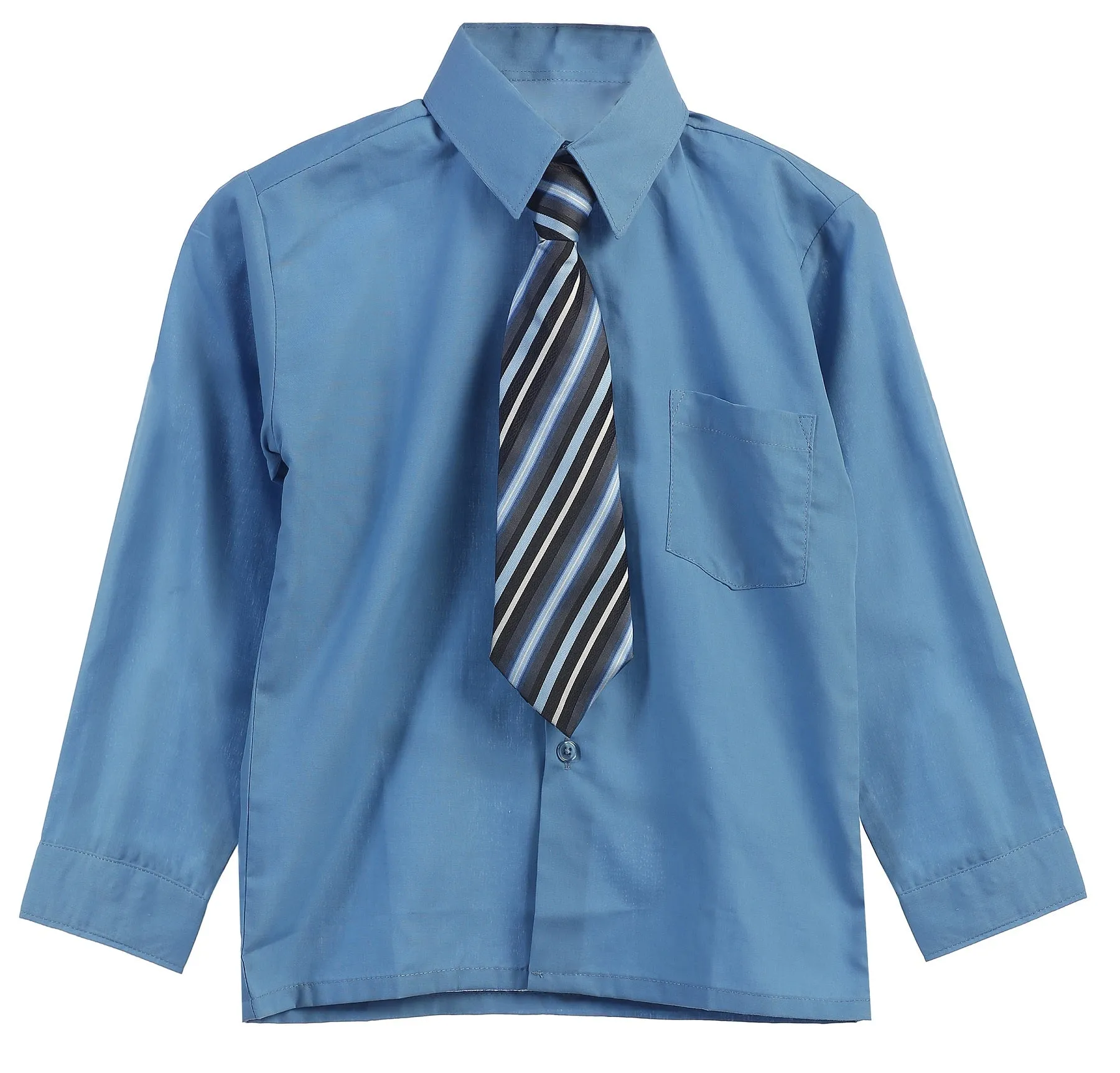 Rafael Big Boys Tie Long Sleeve Dress Shirt 8-20