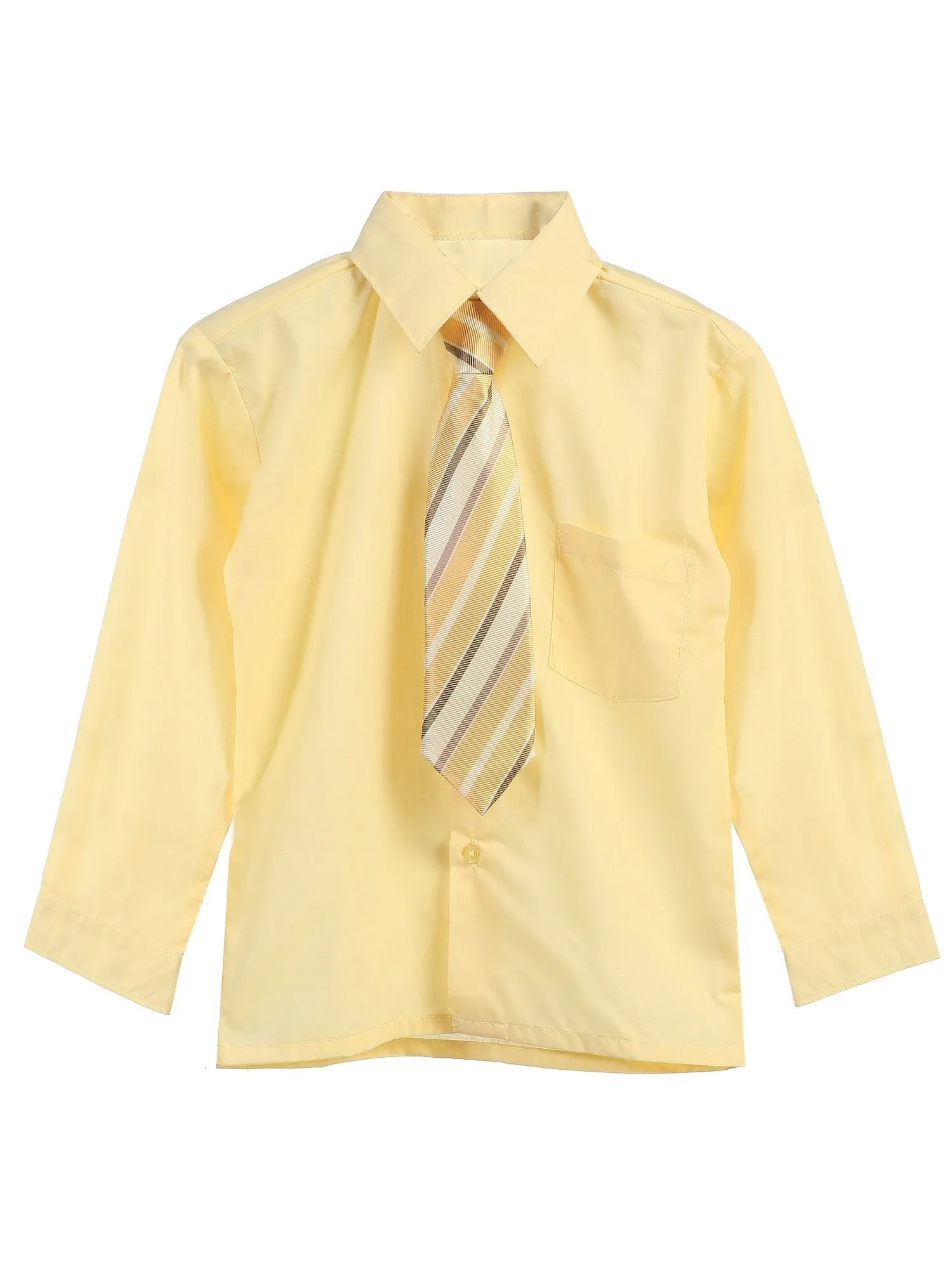 Rafael Big Boys Tie Long Sleeve Dress Shirt 8-20