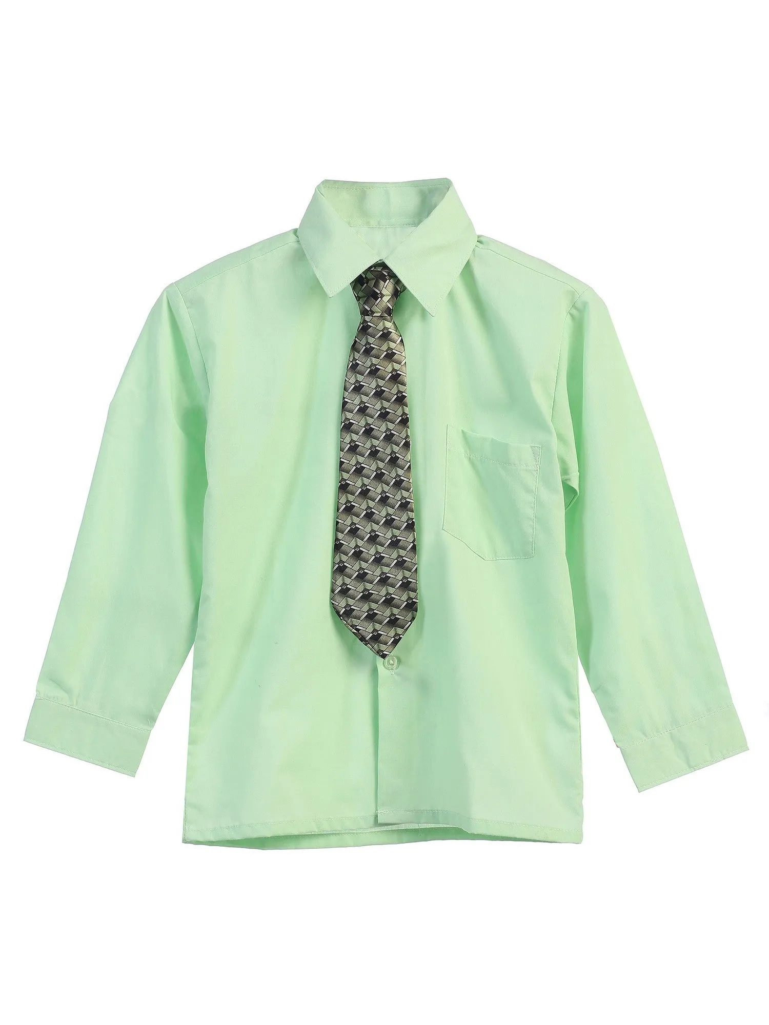 Rafael Big Boys Tie Long Sleeve Dress Shirt 8-20