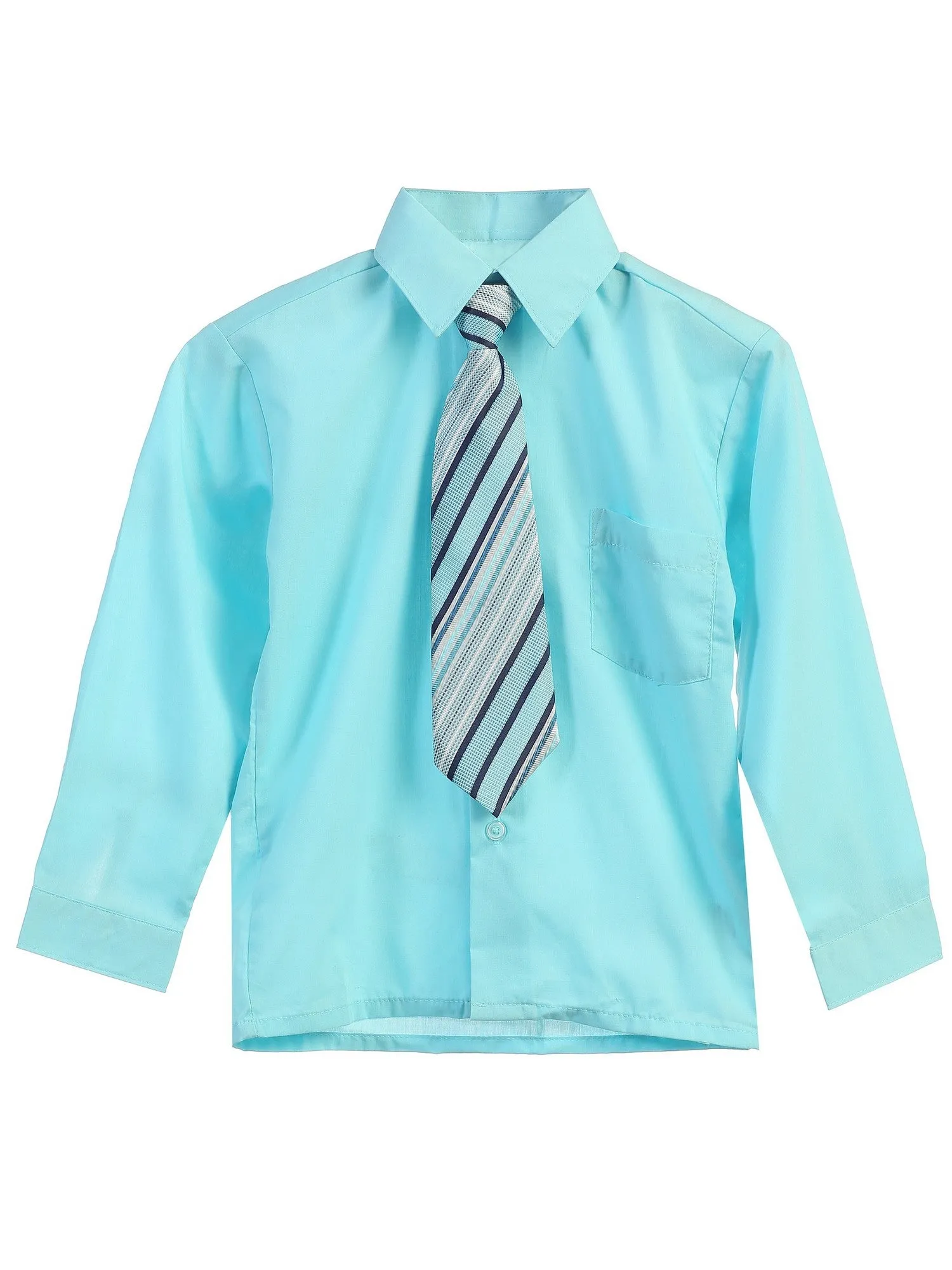Rafael Big Boys Tie Long Sleeve Dress Shirt 8-20